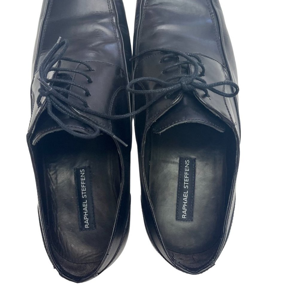 Raphael Steffens Men's Dress Shoes Formal Business Lace-up Black Leather Size 9N - Picture 7 of 12